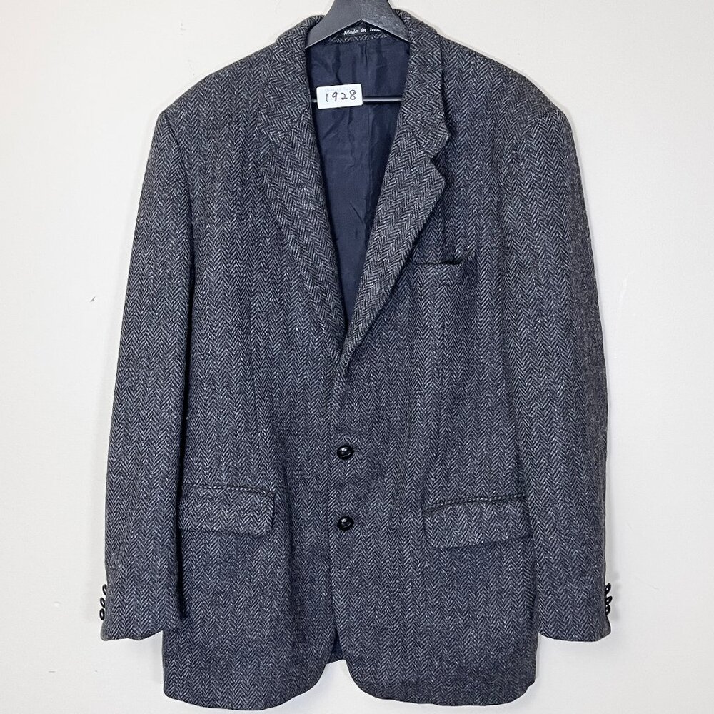 Donegal Tweed Ireland Wool Herringbone Sport Coat Blazer - Men's EU 54L / US 44L